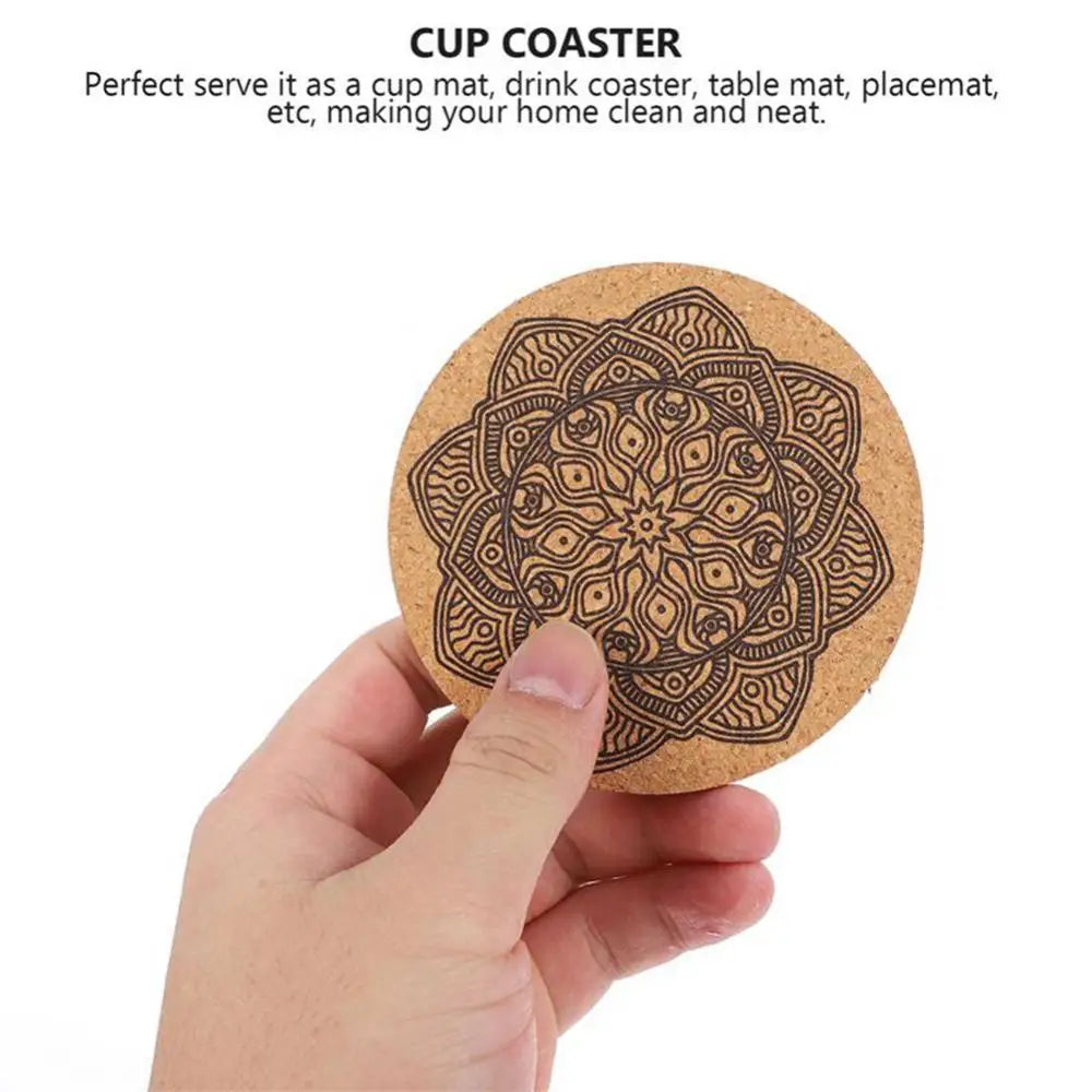 Cork Coaster Creative Mandala Design